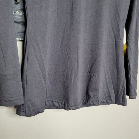 Lovestitch gray long-sleeved sequin cowl neck top size small - Picture 11 of 11